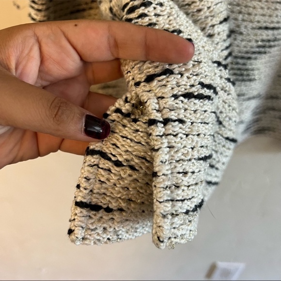 Loft Cream Slouchy Turtleneck Chunky Knit Sweater Extra Large - Picture 6 of 9